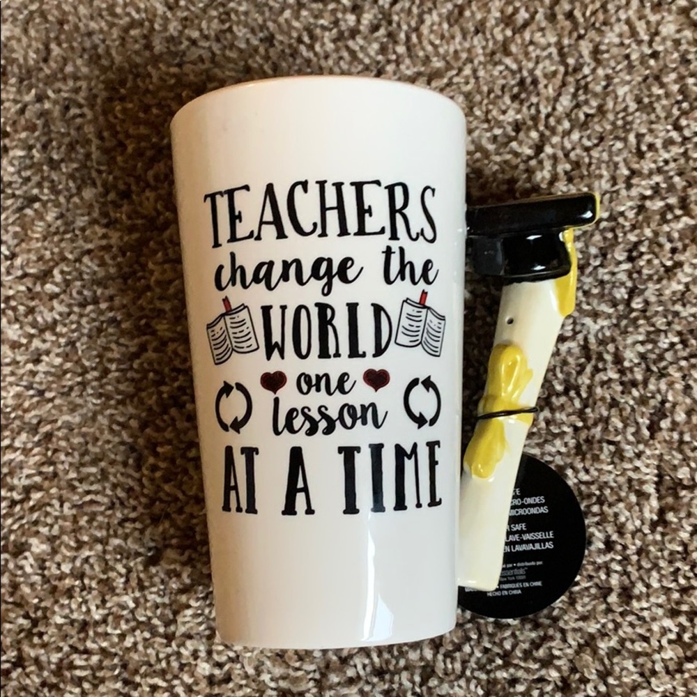 NWT Glass Teacher Mug